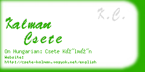kalman csete business card